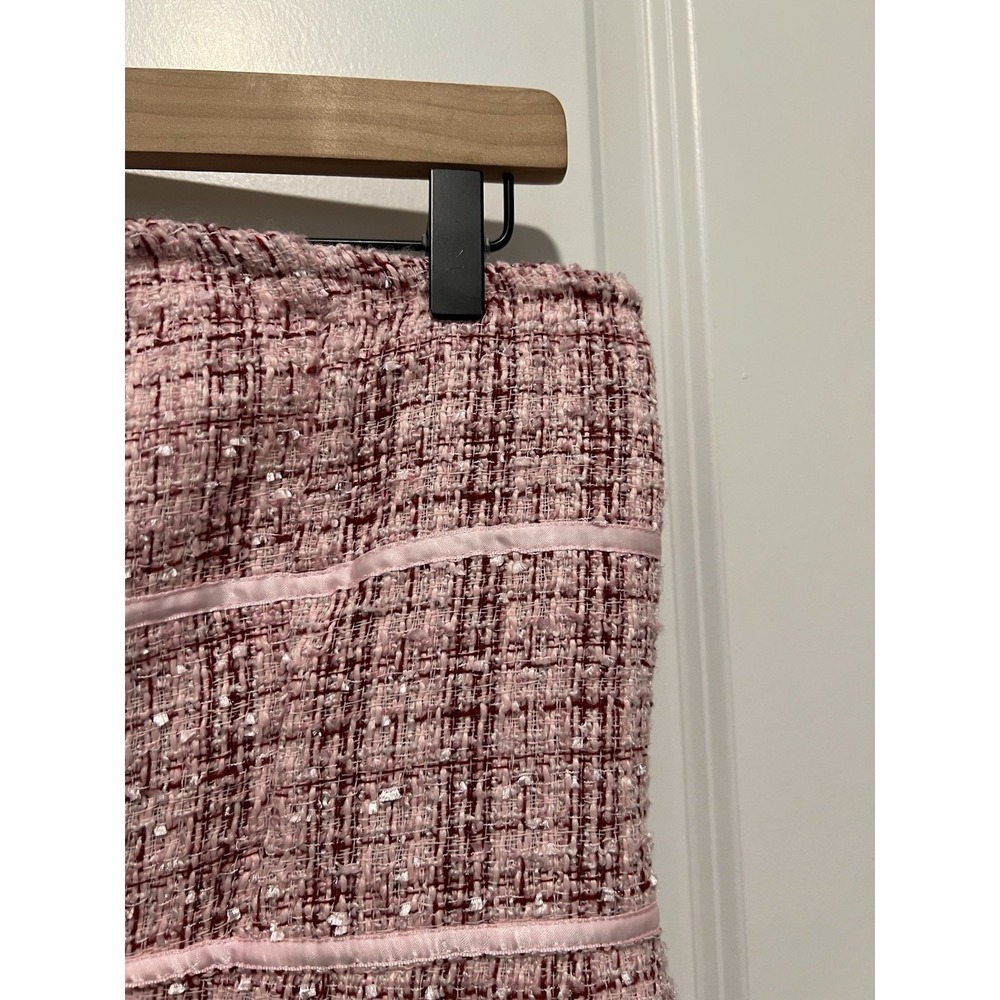 Pretty Little Thing Tweed Pink Mini Bandeau Bows Dress US 8 EUR 40 UK 12 NWT - Picture 3 of 7